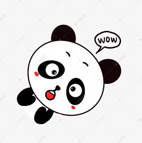 Q版可爱卡通歪头小动物表情包小熊猫感叹素材图片免费下载 千库网 