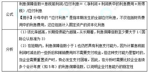 现金利息保障倍数计算公式 现金利息保障倍数计算公式分析模版