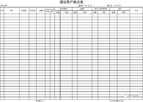 固定资产盘点表格式 固定资产盘点表怎么做啊