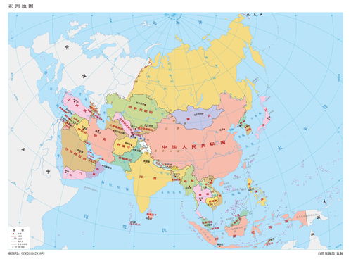 世界地图标准地图 七大洲