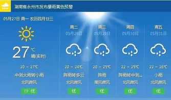 4月湖南天气预报