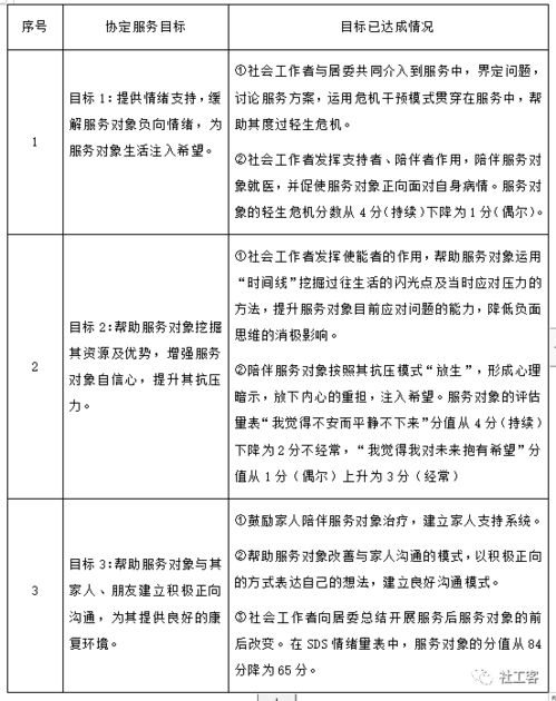 双向性情感障碍 患者危机干预个案 社工案例计划