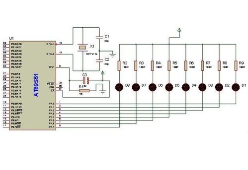 使用单片机实现8位LED右移的C语言实例免费下载 