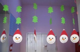 幼儿园圣诞节怎么布置 圣诞节幼儿园手工布置装饰图片