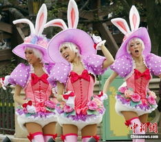 兔年看图 香港青年街头裸身扮兔 