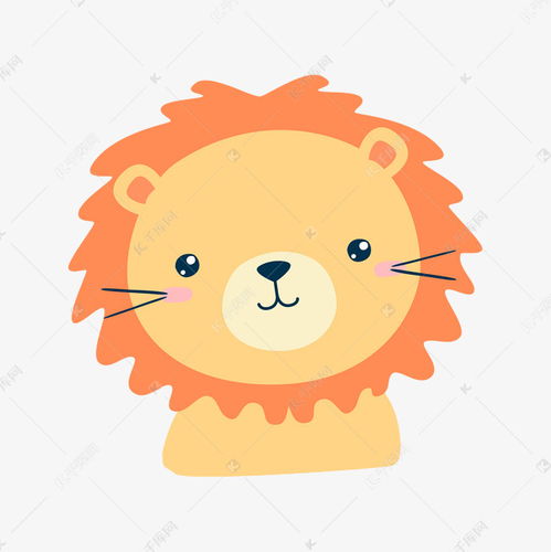 可爱手绘动物狮子插画素材图片免费下载 千库网 