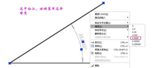 CAD画角度怎么画最准确啊,我画了两条直线分别相交于一条直线的一个点,明明两个角度不同 