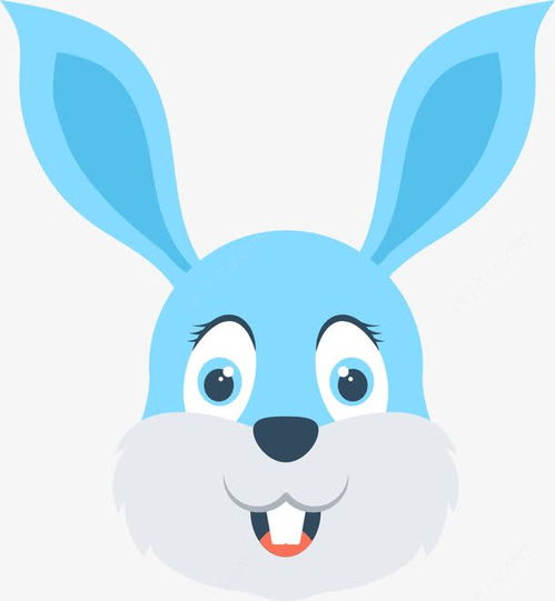 可爱蓝色兔子图标 页面网页 平面电商 创意素材 耳朵图标 