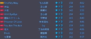 炫舞9和10星的所有歌的名字 