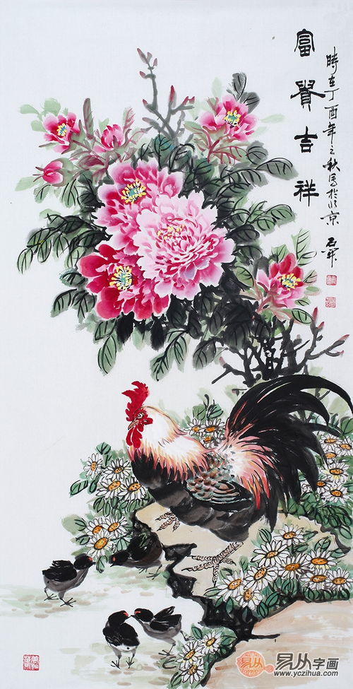 玄关装饰画的选择 花鸟字画给你呈现亮丽的风景