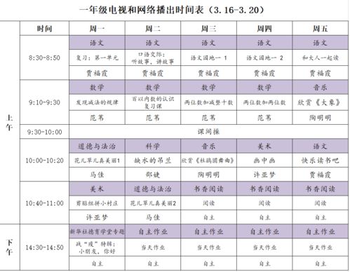 有没有详细的时间表可以参考？