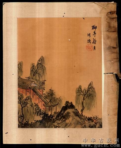 老绢画 25厘米x25厘米 已经装裱 已经没有出品,成为历史值得收藏