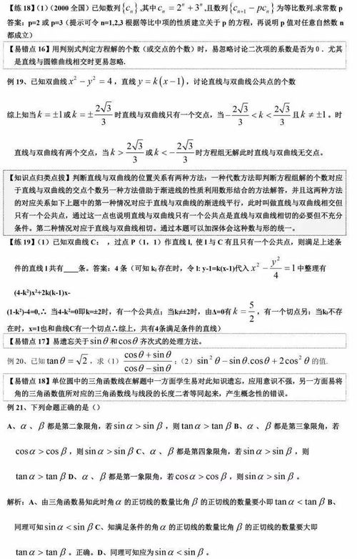 高中数学易错 易混知识点大总结,记住这些,总分再多20分 人手一份 