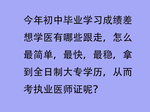 今年毕业的初中生学医最好规划路 看完让你对孩子学医路不迷茫