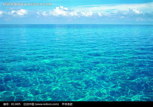 蓝天下碧蓝的海水图片免费下载 编号813405 红动网 