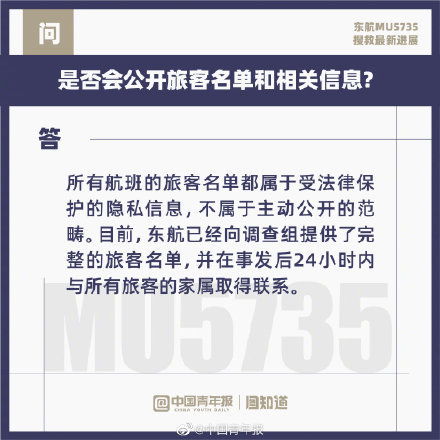 MU5735完整旅客名单不属于主动公开范畴