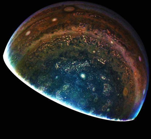 NASA公布木星高清大图 宛如梵高世界名画