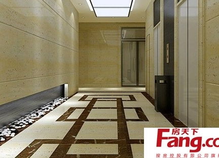 2018电梯走廊效果图 房天下装修效果图 