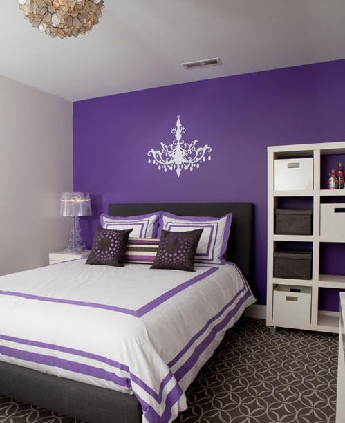 紫色典雅小户型公寓儿童房间装修效果图 