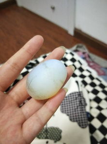 捡到了一块鸡蛋形状透明石头中间好像还有两个泡泡,请问一下这是什么石头 