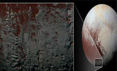 卫星拍到的照片 冥王星表面出现 蜗牛 ,2个触角清晰可见