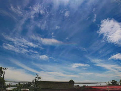 日晕伴彩云,京郊天空再现美景奇观