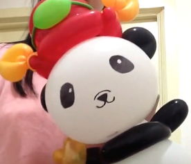 新年气球造型魔术气球制作教程教你圆圆招财熊猫 