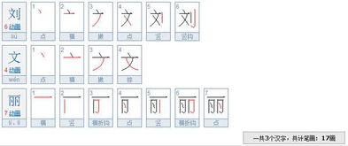 刘文丽名字笔画数 