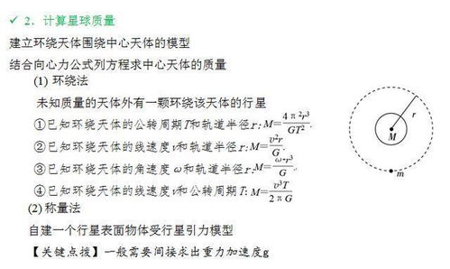 高中物理,万有引力与航天知识点与解析汇总,物理提分很快