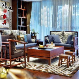 现代新中式红木沙发