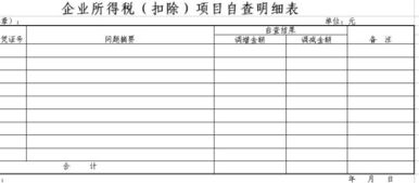 怎么填写企业自查明细表