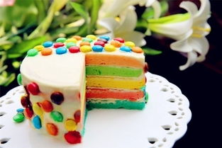 摩羯座彩虹蛋糕图片 摩羯座的蛋糕