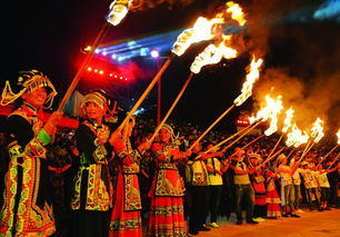 贵州大方 彝族同胞欢度传统火把节