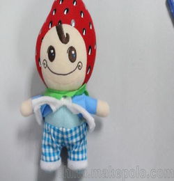 2013新款毛绒草莓男女娃娃公仔玩具 穿衣站姿 可定制 毛绒 布艺 皮毛玩具 