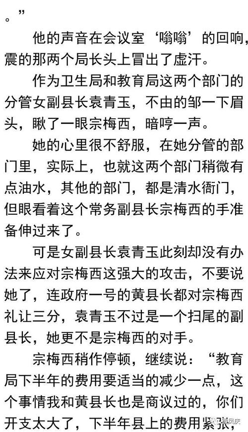 小说 美女县长遭遇强势书记,多次面临危机可总能化险为夷,原因竟是... 