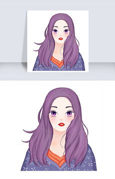 卡通紫色头发图片素材 卡通紫色头发图片素材下载 卡通紫色头发背景素材 卡通紫色头发模板下载 我图网 