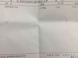 丙肝病毒量怎么看？化验单项目 丙型 肝炎病毒（HCV-RNA）定量 检测方法 实 时荧光定量PCR