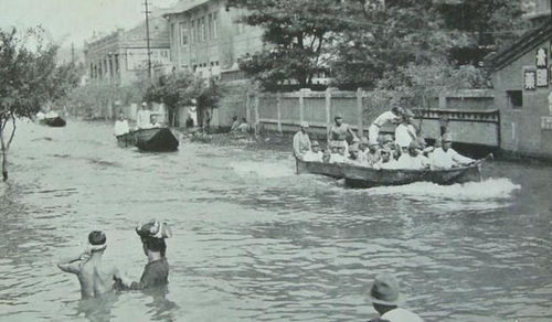 1939年天津水灾,日寇 积极 拍照,其实水灾与他们有关