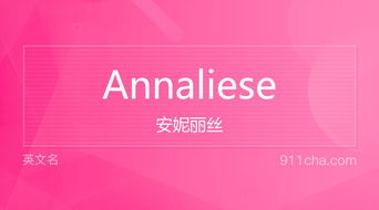 英文名Annaliese 的意思 性别含义寓意及印象是什么 英文名 911查询 