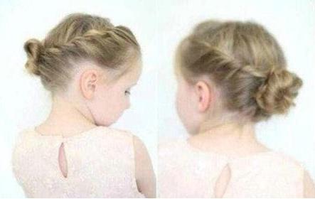 女小童短发发型编发,6岁儿童简单好看的扎发图片 