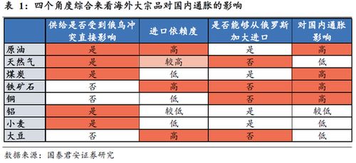 国君宏观 俄乌冲突下的输入性通胀风险有多大 