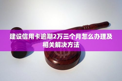 建设信用卡逾期2万三个月我想请问高人,欠信用卡2万块钱不管了,一年以后要还多少啊 