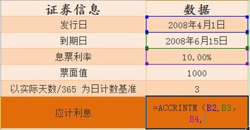 如何使用excel中的ACCRINTM函数计算有价债券一次性应付利息金额