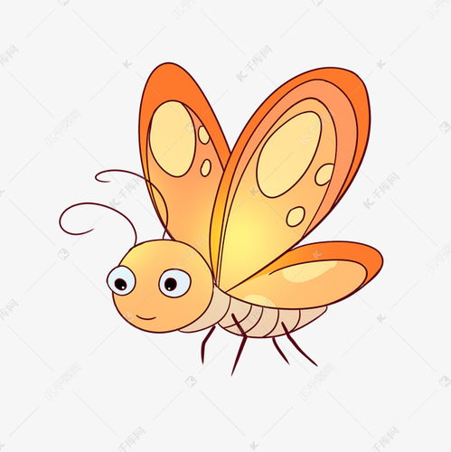 可爱小昆虫蝴蝶插画素材图片免费下载 千库
