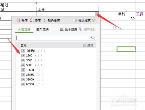 使用wps表格筛选数据 