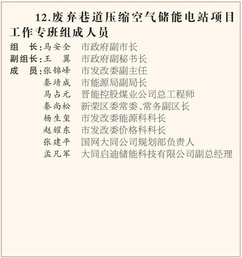 奋力交出 大同答卷 大同成立20大转型项目工作专班