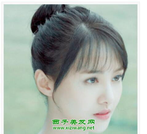 女生韩式八字刘海发型图片 好看女生八字刘海就这样迷人 
