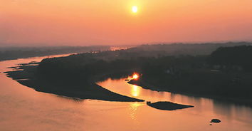 湖南株洲渔村夕照