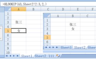 excel 中如何将两个表的名字相同的信息等在第二个表中 