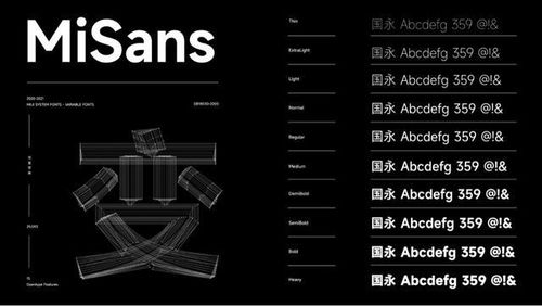 MiSans 小米出品的全新免费商用字体,也是 MIUI 13 搭载的全新字体